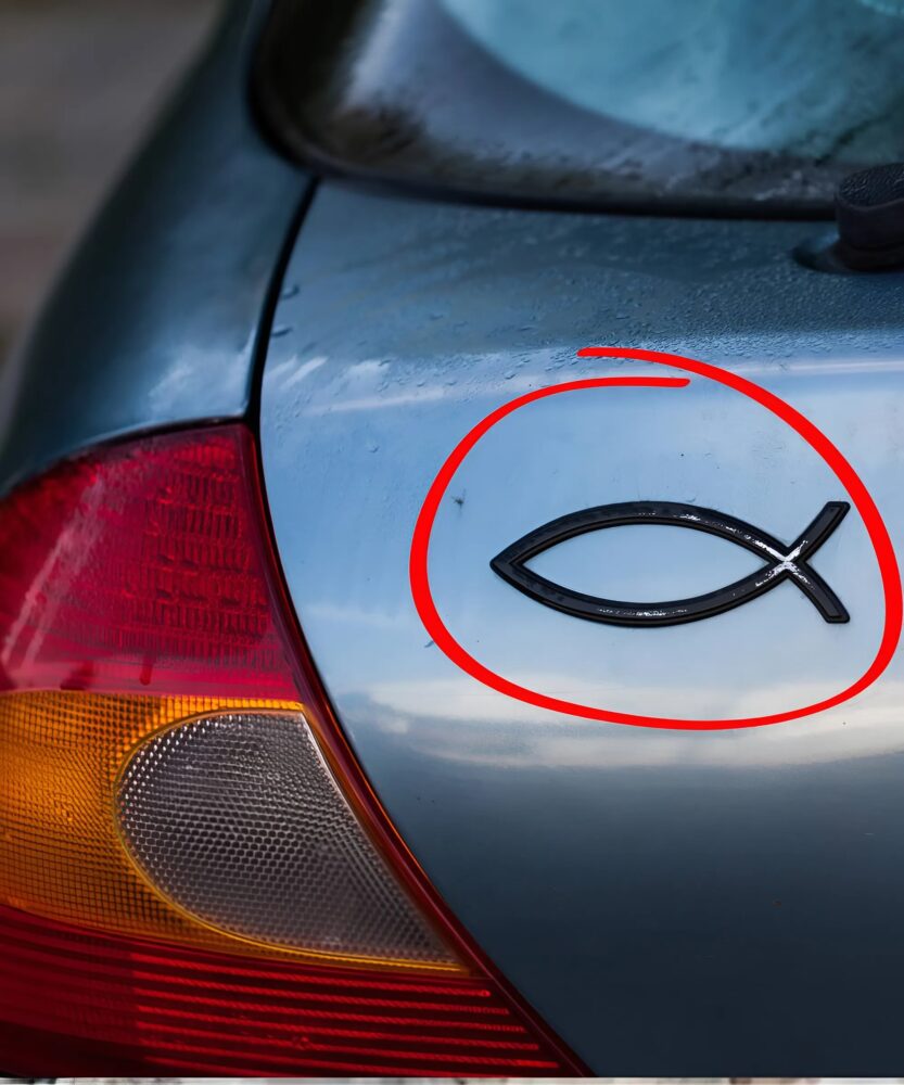 Was bedeutet das kleine Fischsymbol auf Autofenstern
