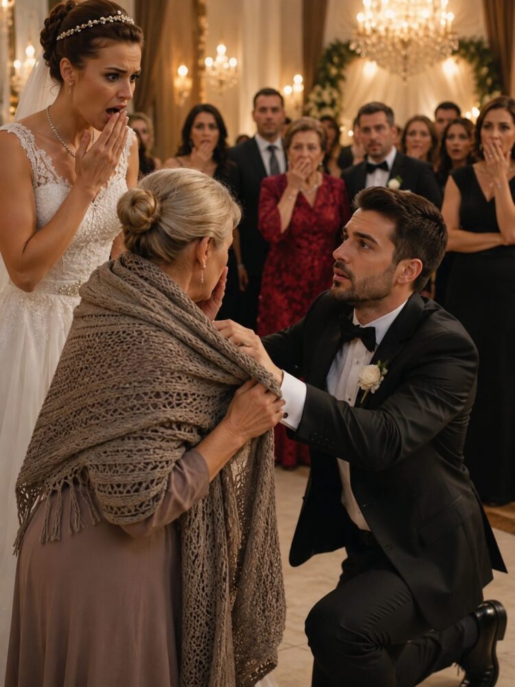 „Räum diesen Lumpen weg! Du ruinierst das ganze Bild meiner Hochzeit!“, schrie die Braut wütend und schleuderte den alten Schal ihrer Schwiegermutter auf den Boden